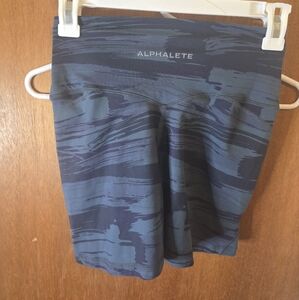 Alphalete Blue Patterned Shorts Xs